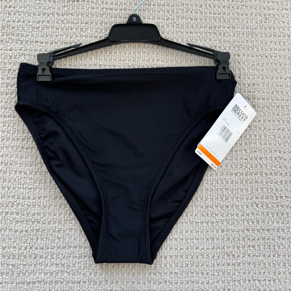 Coco Reef High Esteem Ribbed High Leg High Waist Bikini Bottoms -Small & Med NWT